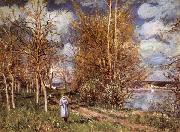 Alfred Sisley Small Meadows in Spring-By Spain oil painting artist